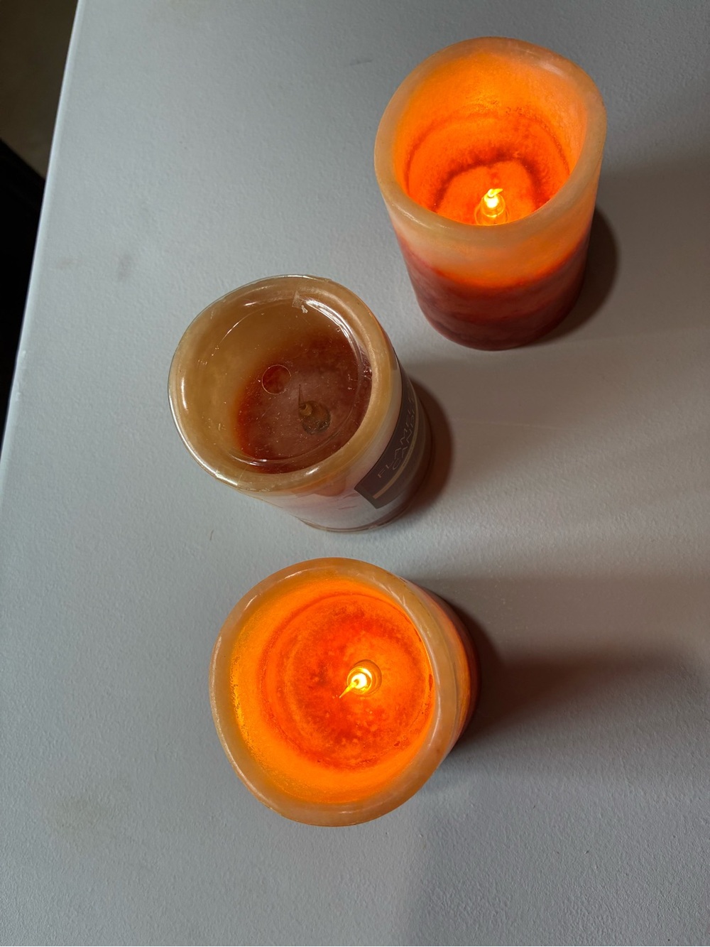 Flameless Scented Candle Set of 3 - Picture 2 of 9
